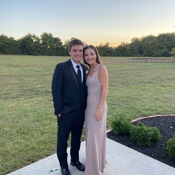 Birdy Grey Taupe Crepe Dress - Picture 2 of 2